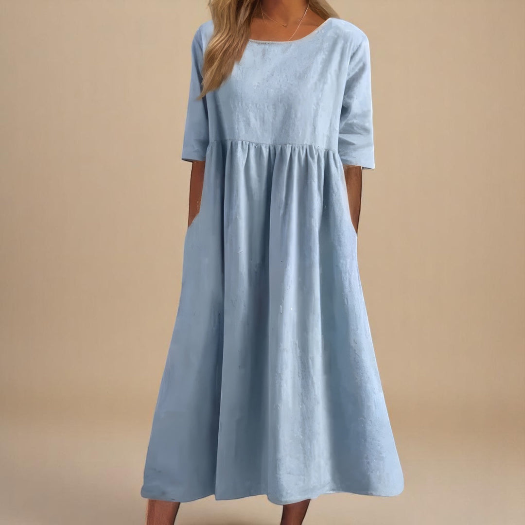 Minea - Vestido Em Algodão Arejado