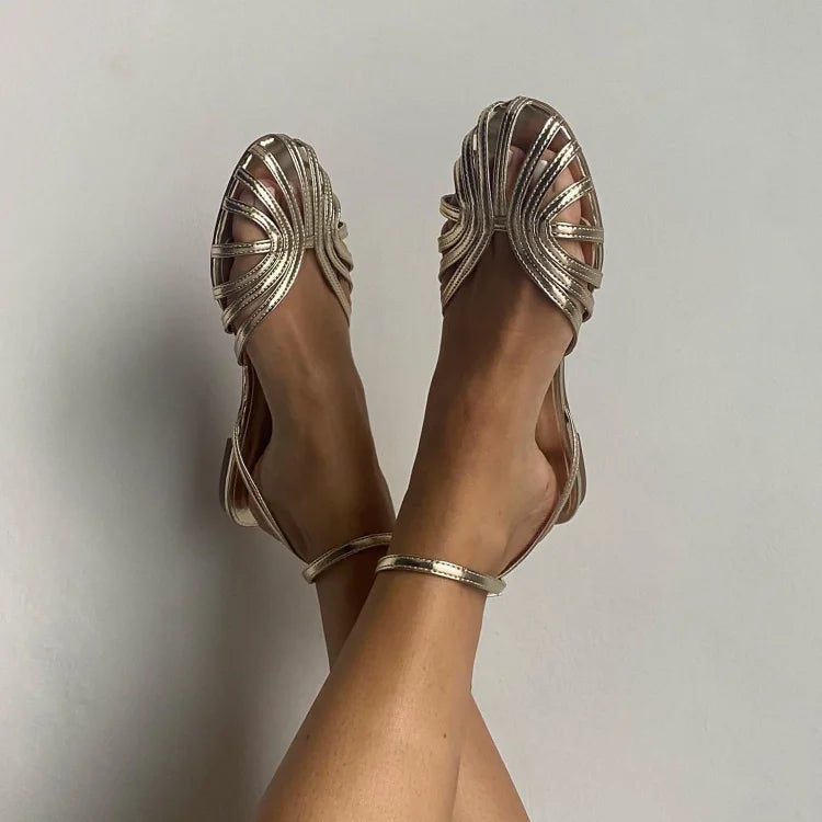 Vittoria™ | Sandálias Bijou Douradas
