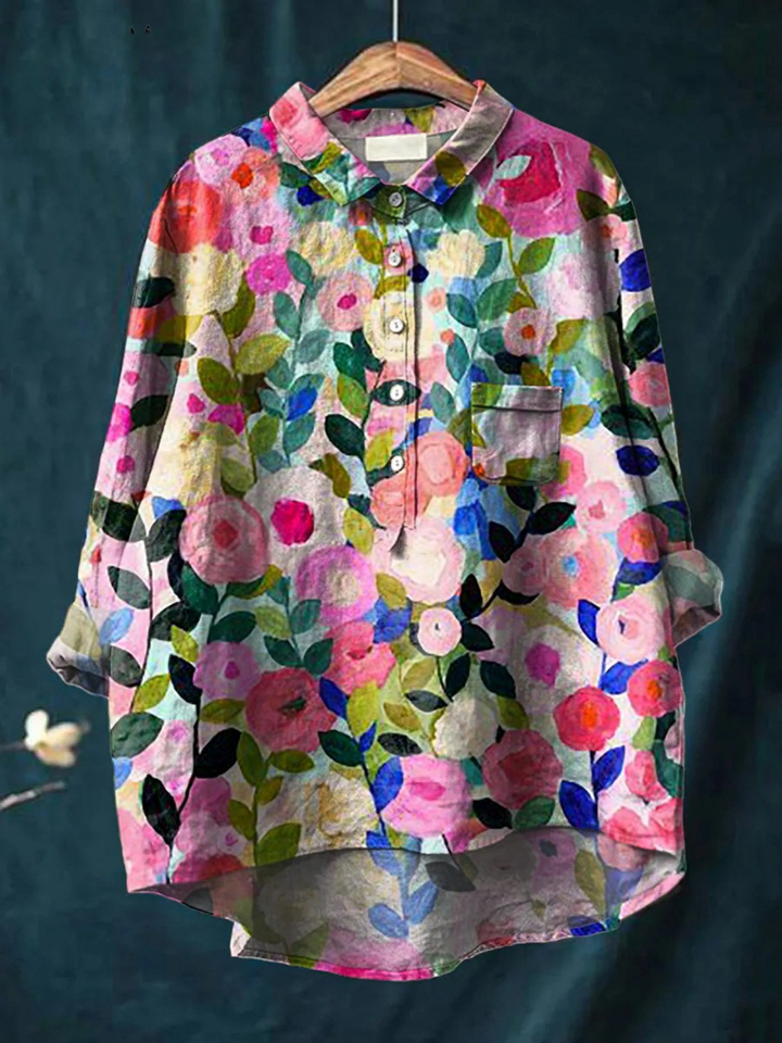 Leah - Camisa Descontraída de Primavera