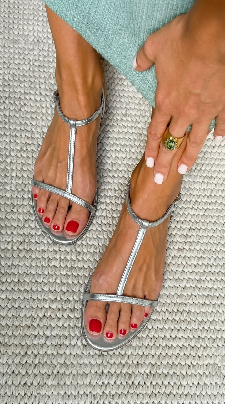 Bianca™| Sandálias Douradas de Verão