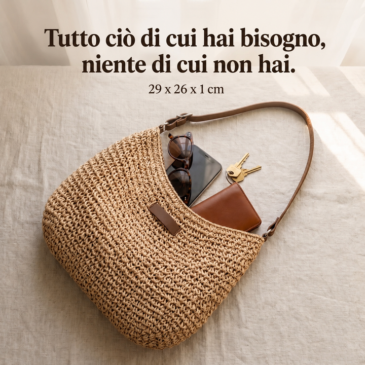 Colomba | Bolsa Trançada Elegante - Bege Escuro