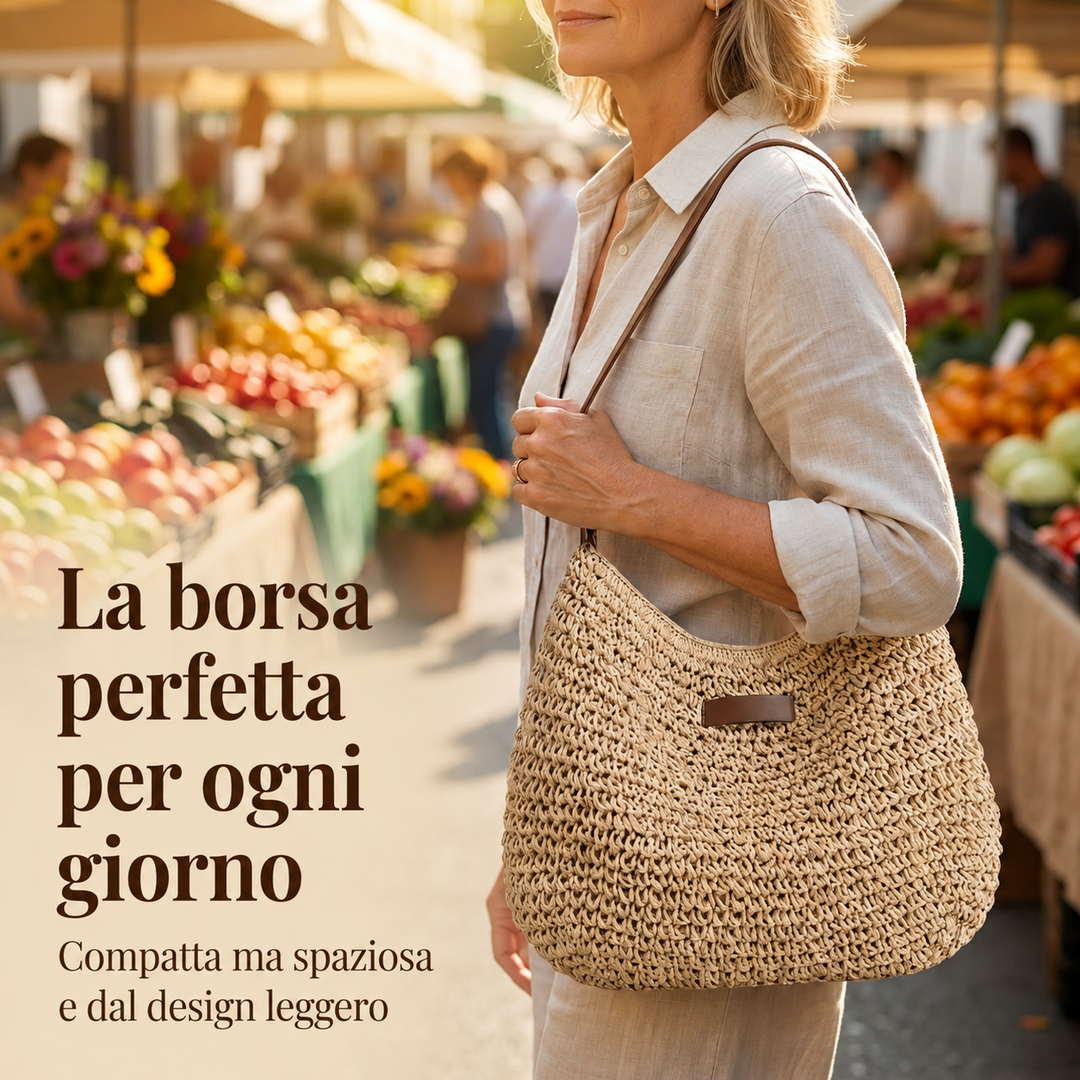 Colomba | Bolsa Trançada Elegante - Bege Escuro