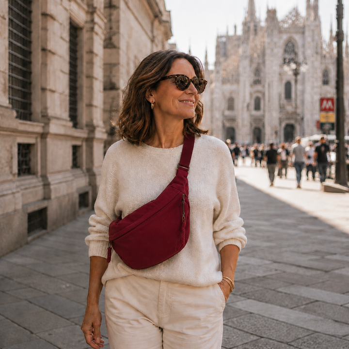 Rosa | Bolsa de Ombro Bordeaux
