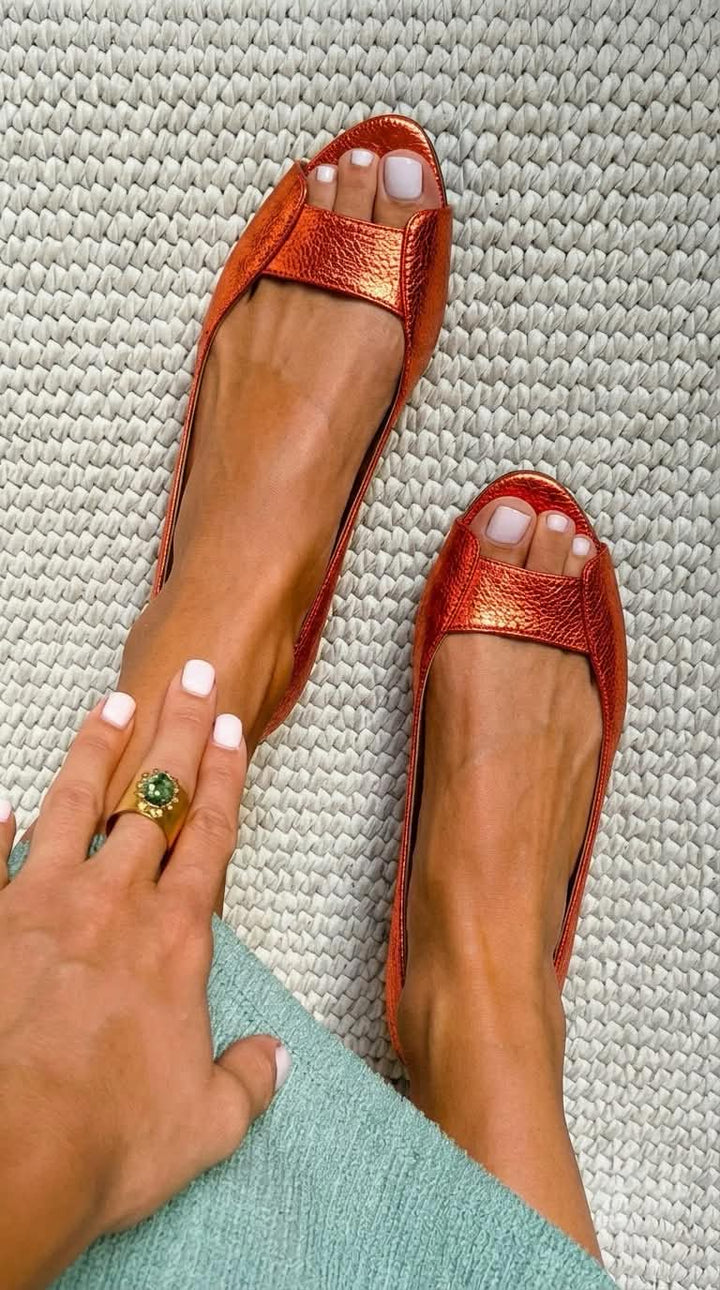 Adelina™ | Sandálias Douradas Comfort Chic