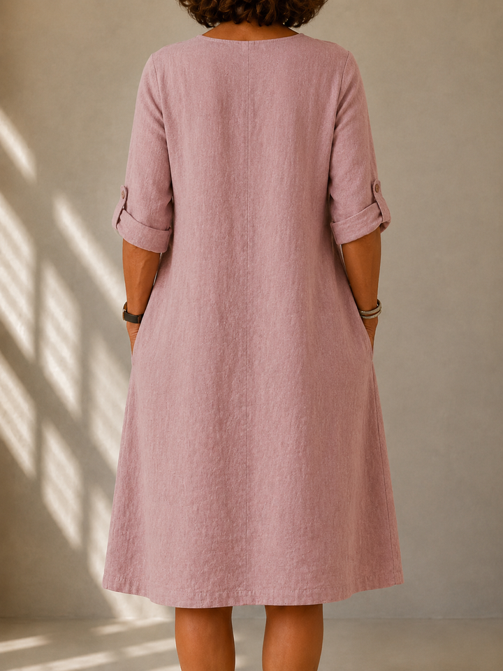 DELACROIX | Vestido Fluido Corte Trapézio Martine