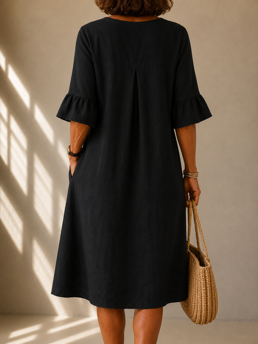 DELACROIX | Vestido Botonado Corte Fluido Isabelle