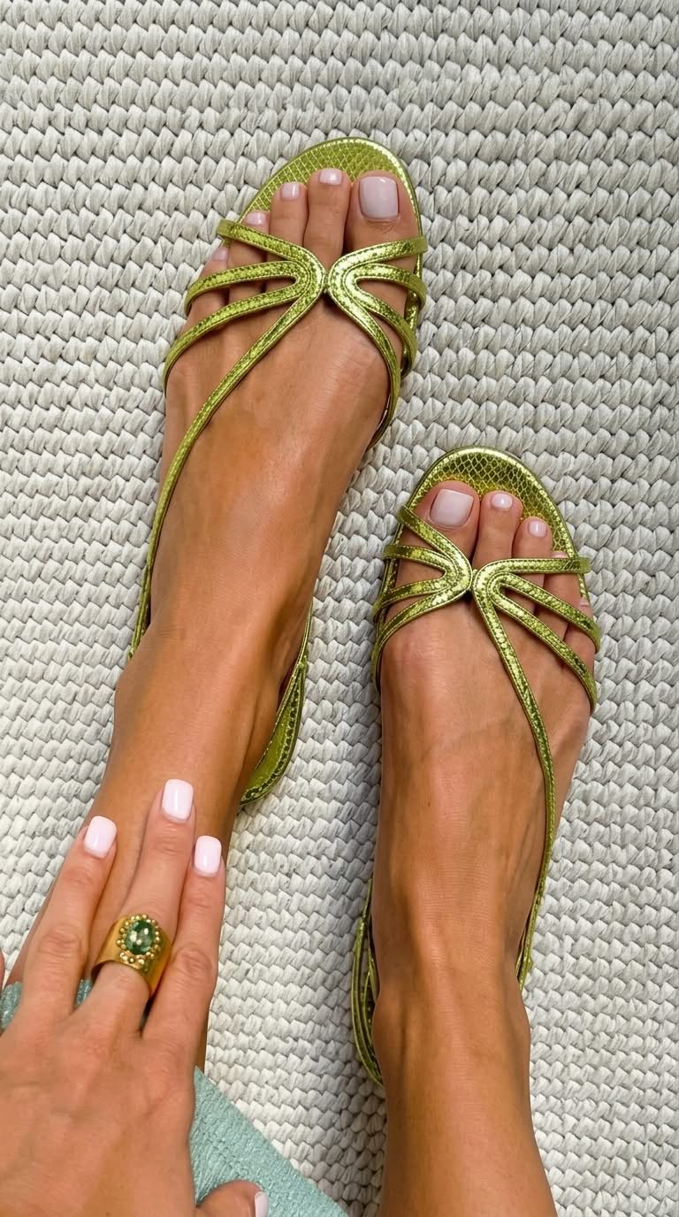 Camille™ | Sandálias Douradas, Elegância Estival