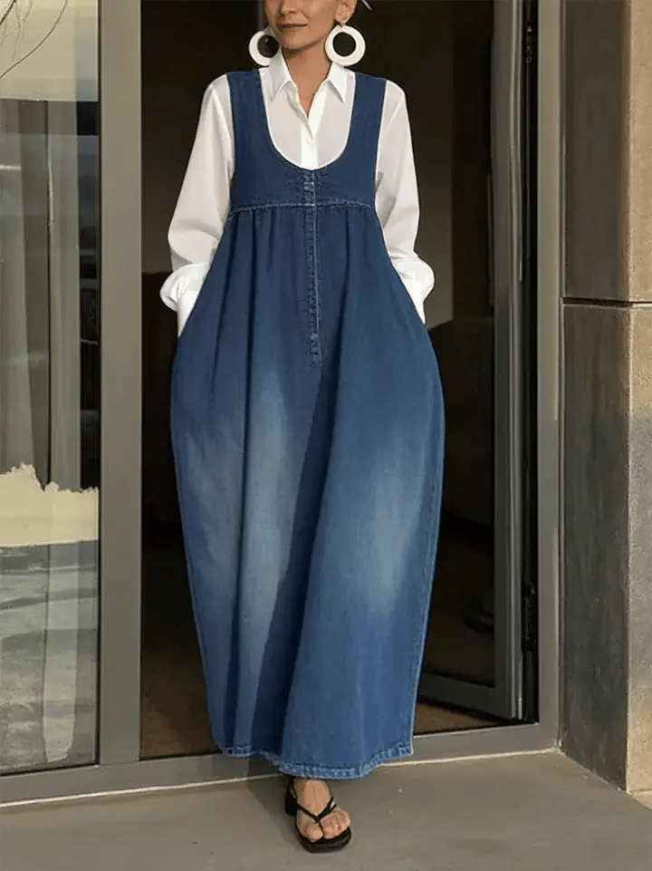 Veronica | Vestido de Denin Larguinho