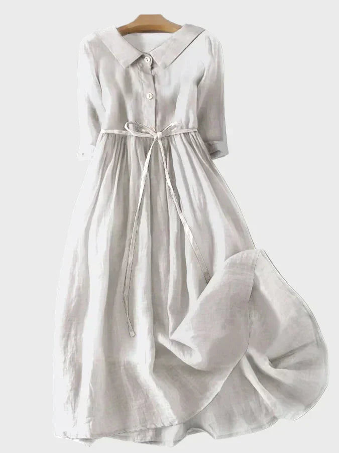 Vestido com Gola Elegante
