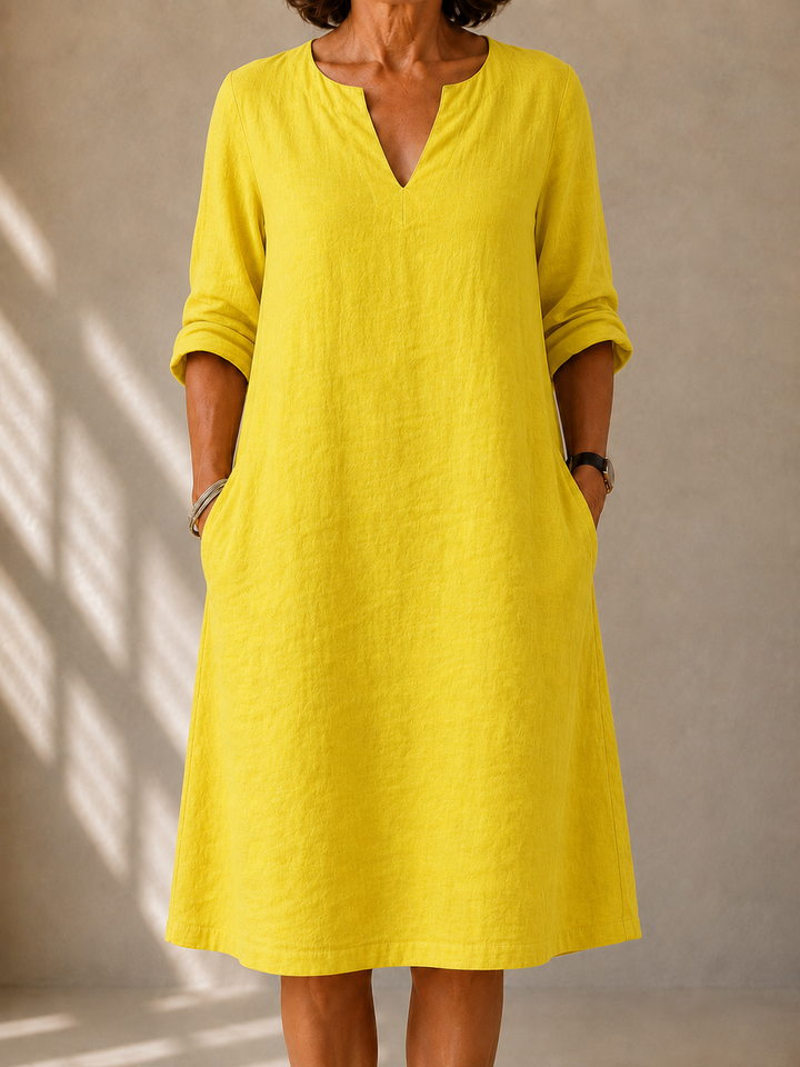 DELACROIX | Vestido Fluido Decote V Sylvie